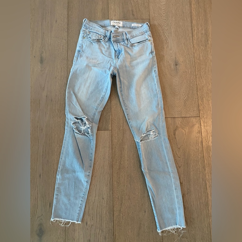 FRAME DENIM Le Skinny de Jeanne Crop - Picture 1 of 14